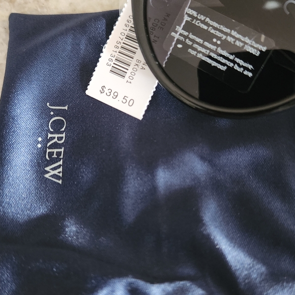 J CREW CAT EYE BLACK 100% UV PROTECTION SUNGLASSES NWT - Picture 4 of 6